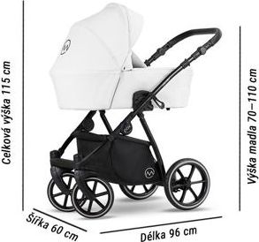 Kočárek Lonex Pax Eko trojkombinace White - obrázek 2