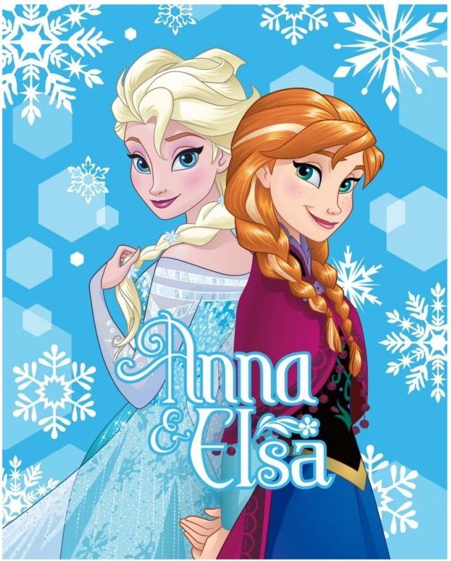 Faro · Velká fleecová deka Ledové království - Frozen - motiv Anna & Elsa - 130 x 170 cm - obrázek 1