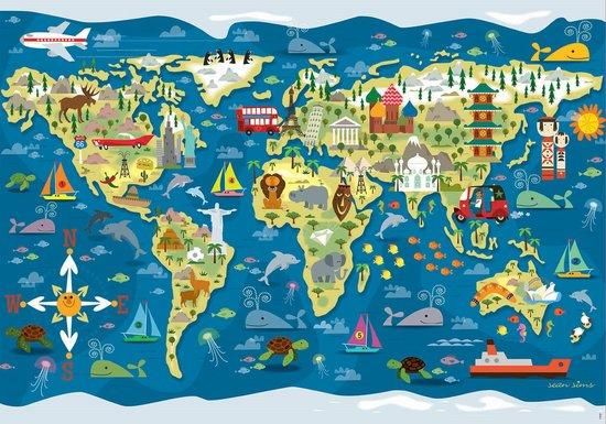 EDUCA Puzzle Mapa světa 200 dílků - obrázek 1