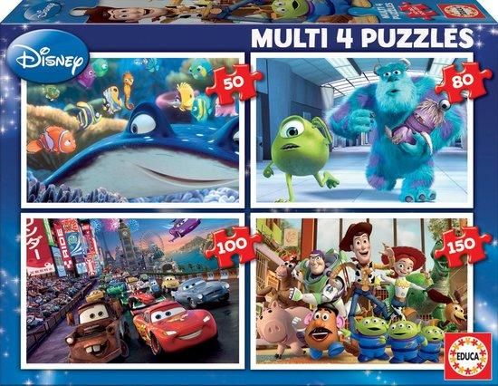EDUCA Puzzle Disney Pixar Mix 4v1 (50,80,100,150 dílků) - obrázek 1