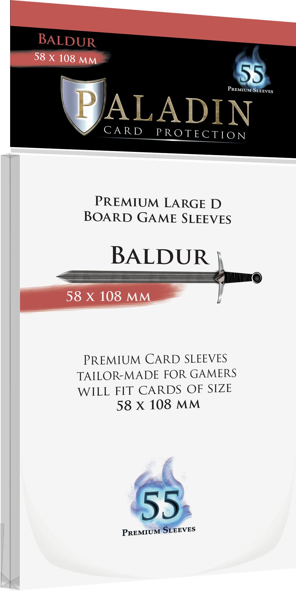 Board&Dice Obaly na karty Paladin: Baldur (58x108mm) 55 ks - obrázek 1