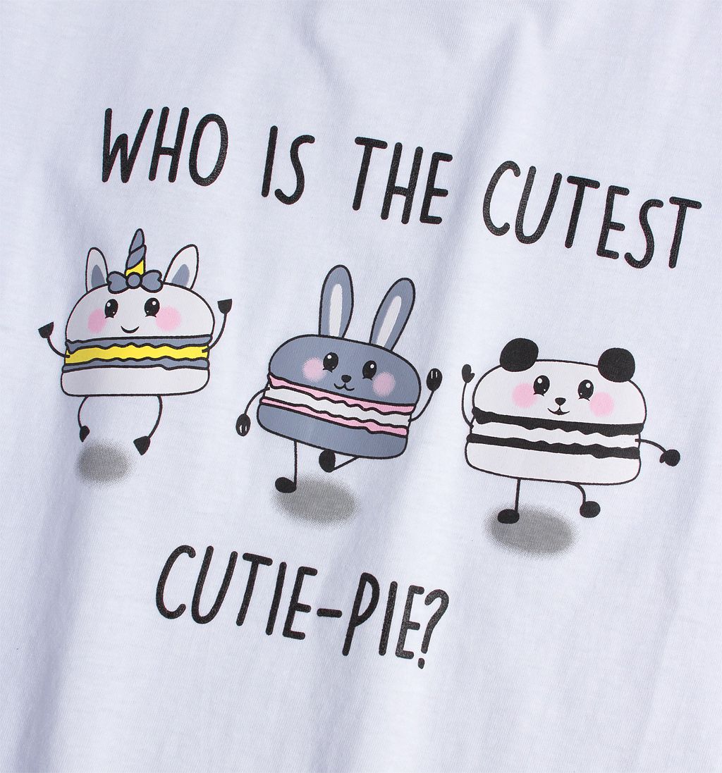 GLO STORY Dívčí tričko GLO-STORY CUTIE PIE bílé Velikost: 134 - obrázek 2