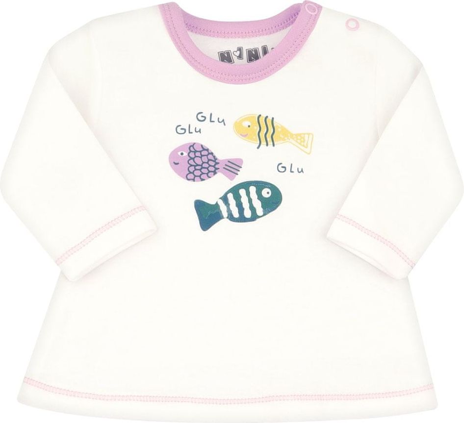 Nini dívčí tričko z organické bavlny ABN-2507 56 smetanová - obrázek 1