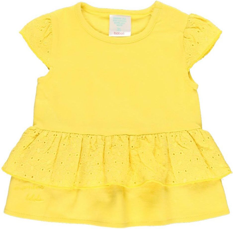 Boboli dívčí tričko s volánkem 202093 68 žlutá - obrázek 1