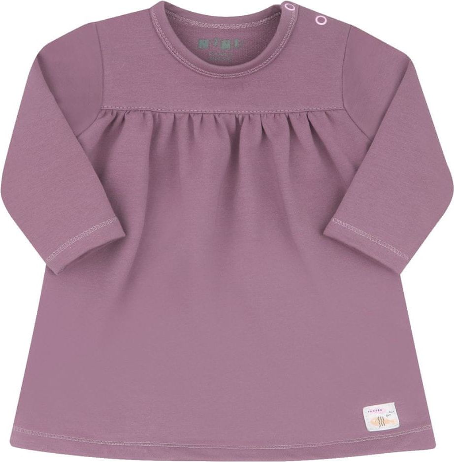 Nini dívčí šaty z organické bavlny ABN-2511 74 růžová - obrázek 1