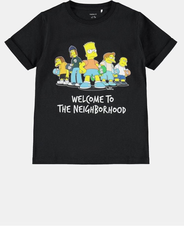 Name it černé dětské tričko s potiskem Simpsons 122-128 - obrázek 1