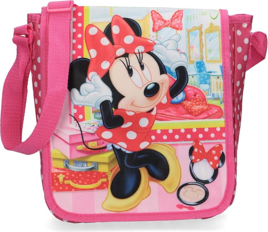 SETINO Dívčí kabelka Minnie Mouse, růžová s puntíky - obrázek 1