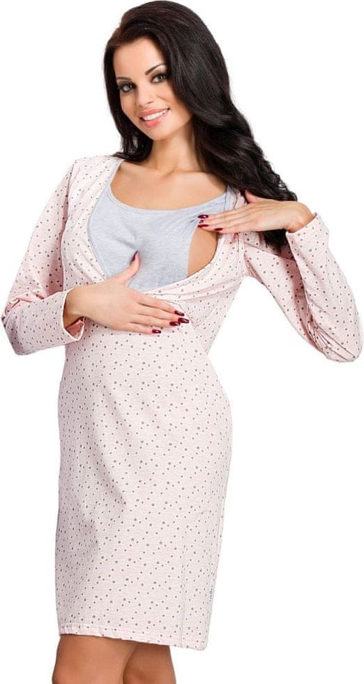 TARO Dámská mateřská košile Linda 1091/6 : Velikosti - XL, Barvy - růžová světlá - obrázek 1