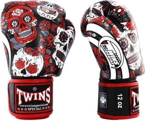 Twins Boxerské rukavice TWINS SPECIAL FBGVL3-53 SKULL - červeno /černé - obrázek 1