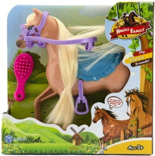 Teddies Kůň s doplňky plast 16cm asst 2 barvy v krabici 17x17x5cm - obrázek 2