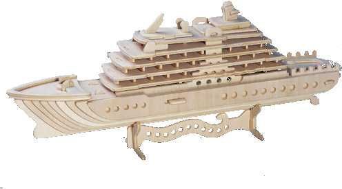 Woodcraft construction kit Woodcraft Dřevěné 3D puzzle luxusní jachta - obrázek 2