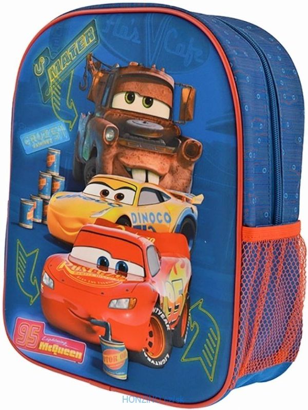 HappySchool · Dětský / chlapecký 3D plastický batoh Auta - Cars - Blesk McQueen, Cruz Ramirezová a Burák - 10L - obrázek 1