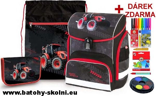 Školní aktovka Traktor Tractor 3 dílný set Stil - obrázek 1