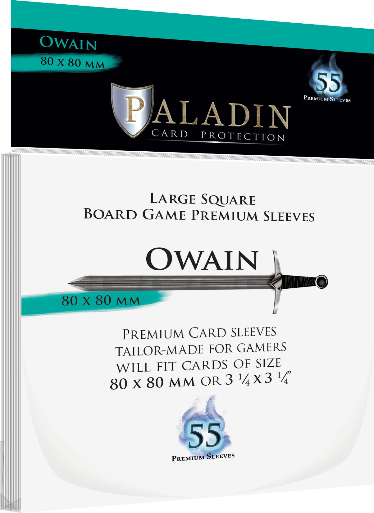 Board&Dice Obaly na karty Paladin: Owain (80x80mm) 55 ks - obrázek 1