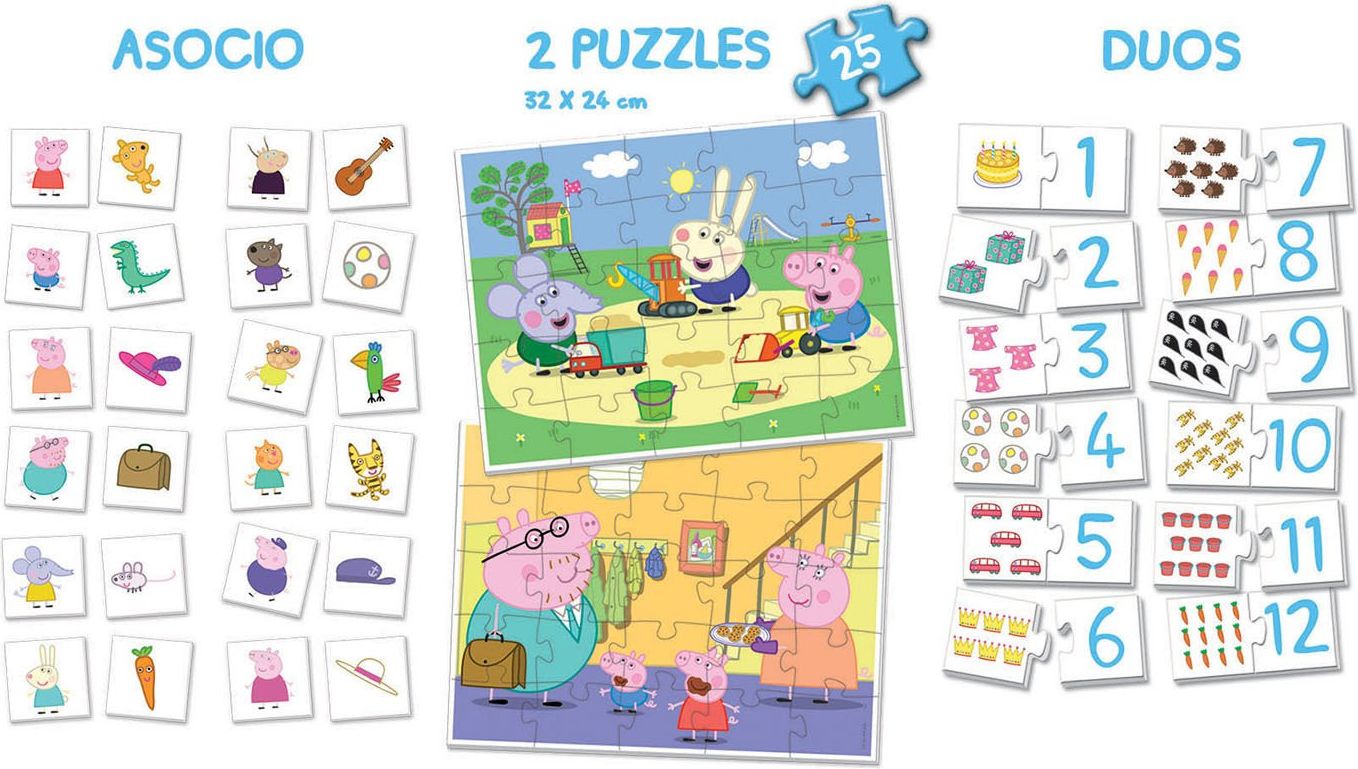Educa domino a pexeso Peppa Pig Disney Superpack 4v1 - obrázek 2