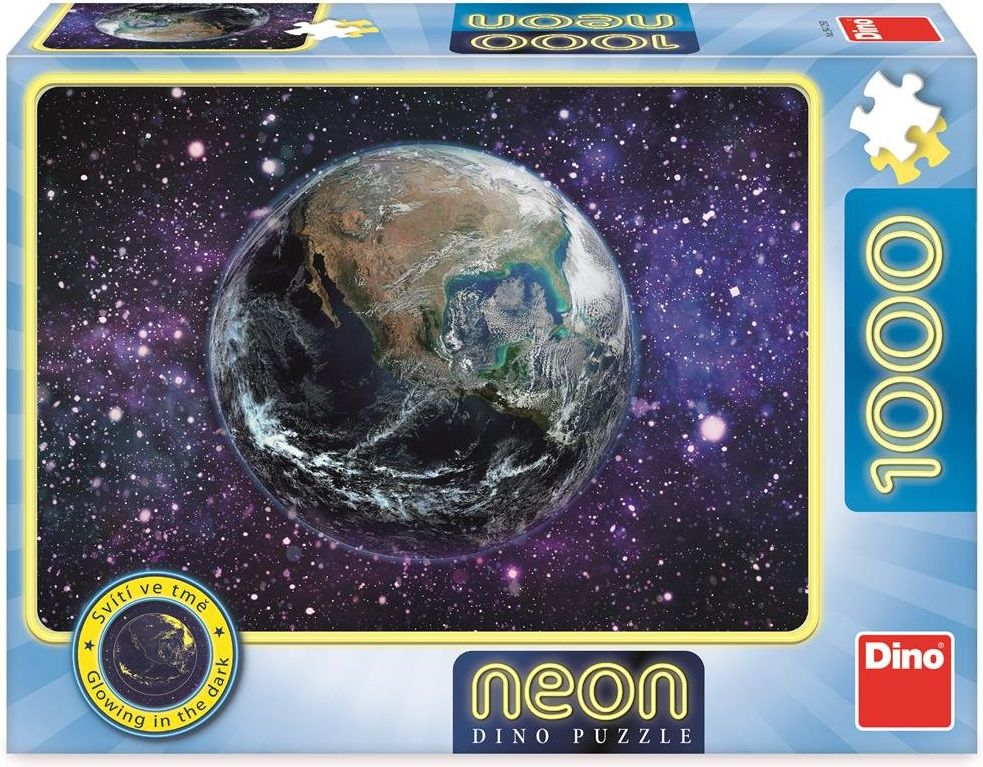 DINO Svítící puzzle Planeta Země 1000 dílků - obrázek 1