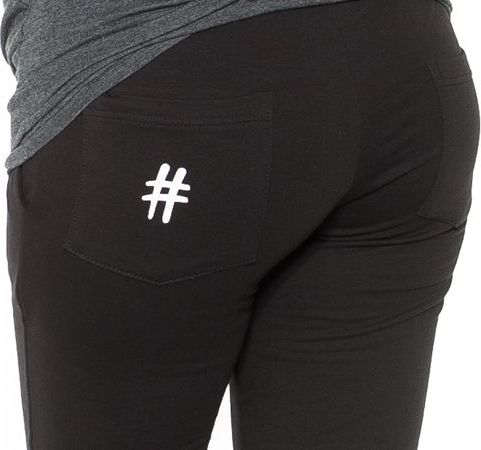 Těhotenské tepláky,kalhoty MOM life - černé - XL - XL (42) - obrázek 6
