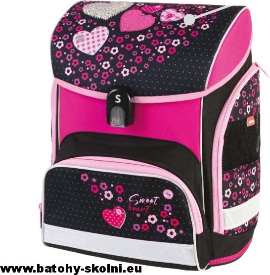 Školní aktovka Srdíčka Sweet Heart + dárek a doprava Zdarma - obrázek 2