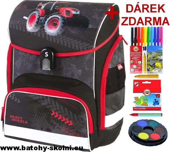 Školní aktovka Traktor + dárek a doprava Zdarma - obrázek 1