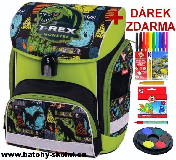 Školní aktovka Dino T-Rex Stil + dárek a doprava Zdarma - obrázek 1