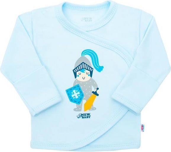 NEW BABY Kojenecká bavlněná košilka New Baby Knight Modrá 68 (4-6m) - obrázek 1