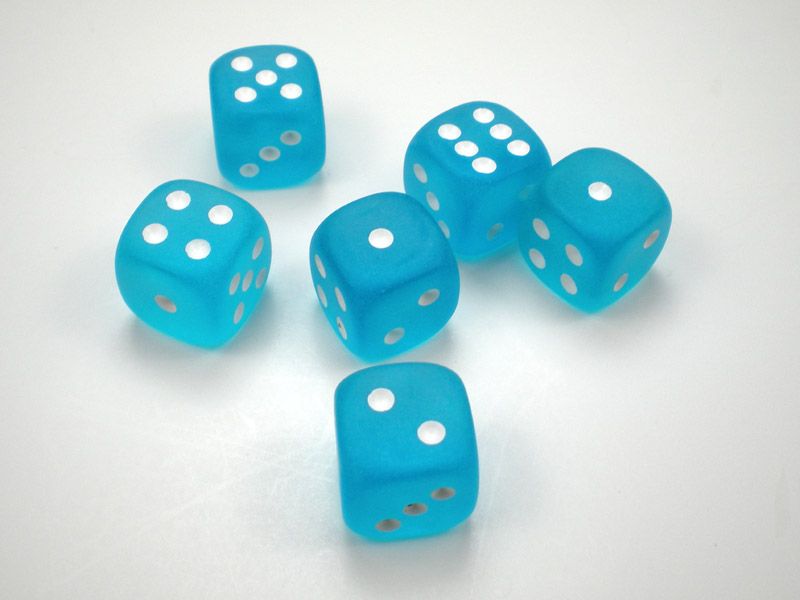 Chessex Hrací kostka 16 mm - modré zamlžené - obrázek 1