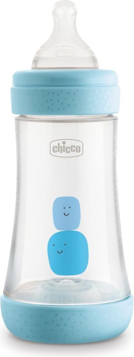 CHICCO Láhev kojenecká Perfect 5 silikon, 240 ml kluk - obrázek 1