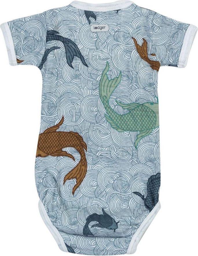 Hydrofilní body s krátkými rukávy Lodger Empire Fish Dusty Turquoise - obrázek 2