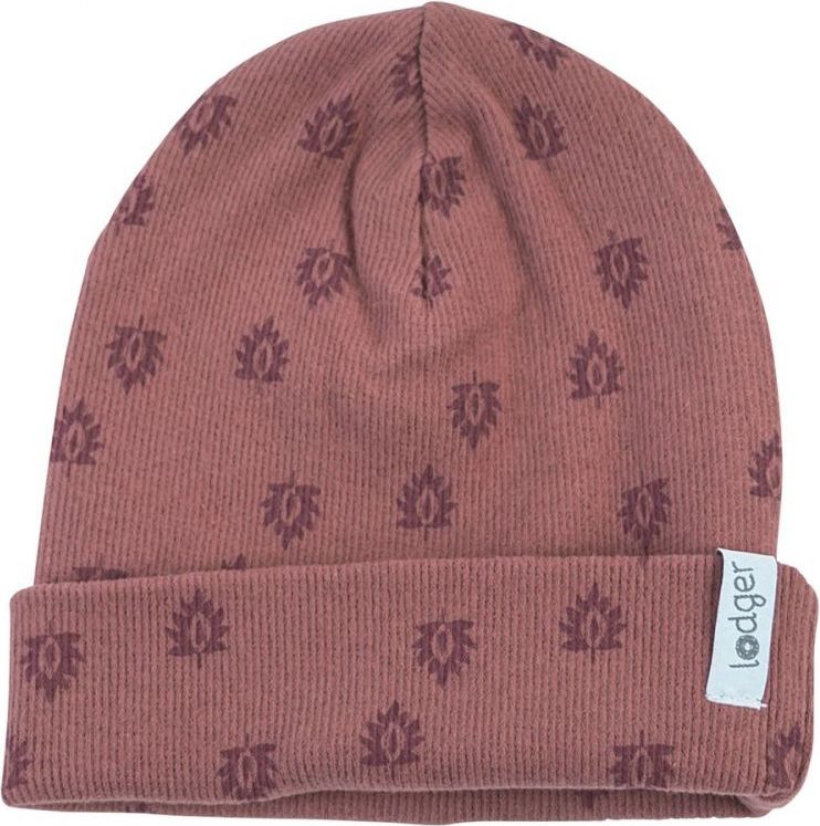 Bavlněná čepička Lodger Print Rib Rosewood - obrázek 2