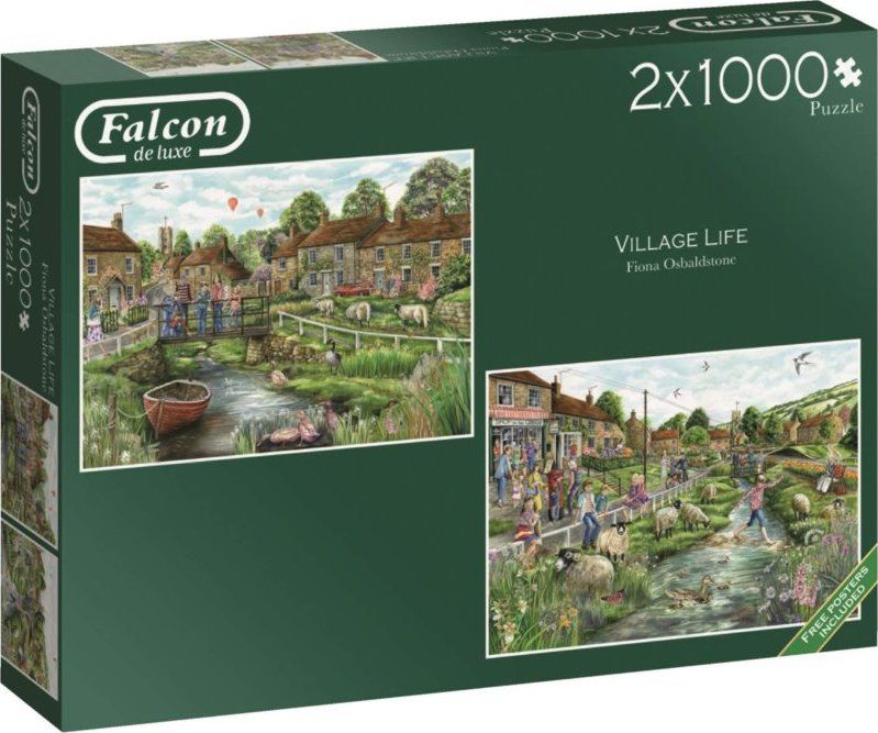 FALCON / JUMBO FALCON , JUMBO Puzzle Život na venkově 2x1000 dílků - obrázek 1