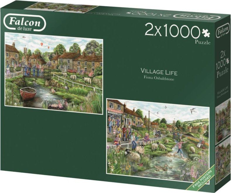 FALCON / JUMBO FALCON , JUMBO Puzzle Život na venkově 2x1000 dílků - obrázek 4