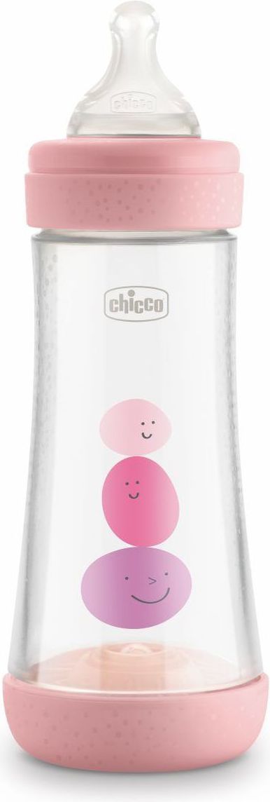 CHICCO Láhev kojenecká Perfect 5 silikon, 300 ml dívka - obrázek 1