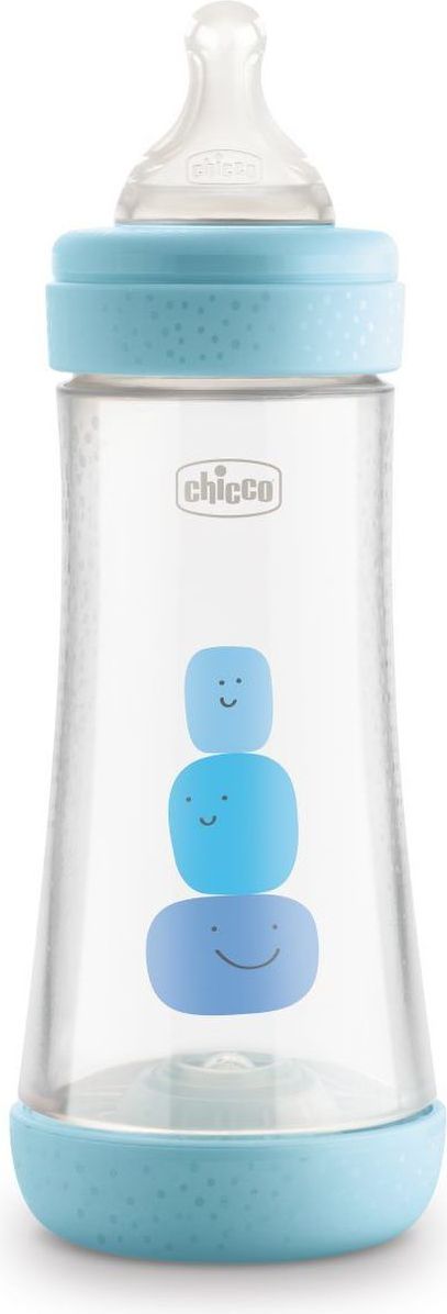 CHICCO Láhev kojenecká Perfect 5 silikon, 300 ml kluk - obrázek 1
