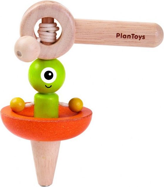 Dřevěná hračka - Káča létající talíř (PlanToys) - obrázek 1