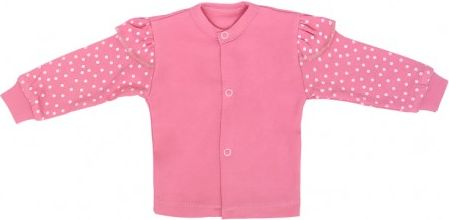 Mamatti Novorozenecká bavlněná košilka, Princezna Puntík - růžová, Velikost koj. oblečení 50 (0-1m) - obrázek 1