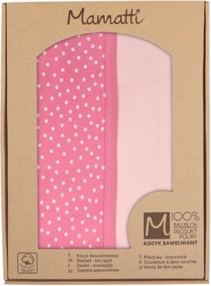 Mamatti Dětská oboustranná bavlněná deka, 80 x 90 cm, Princezna Puntík - růžová - obrázek 1