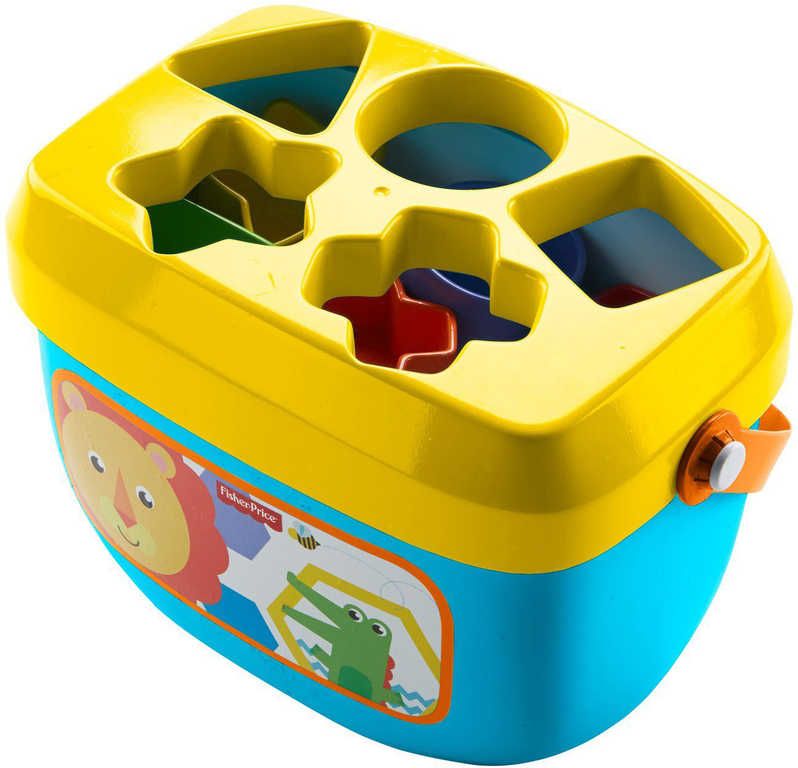 FISHER PRICE Baby moje první vkládačka set kyblík + 10 kostek plast pro miminko - obrázek 1