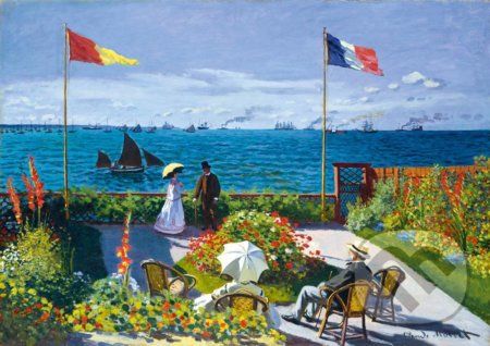 Claude Monet - Garden at Sainte-Adresse, 1867 - Bluebird - obrázek 1