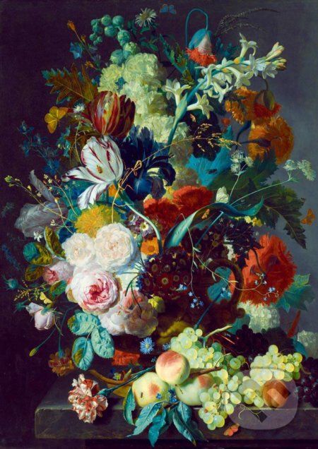 Jan Van Huysum - Still Life with Flowers and Fruit, 1715 - Bluebird - obrázek 1