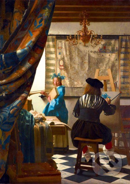 Johannes Vermeer - Art of Painting, 1668 - Bluebird - obrázek 1