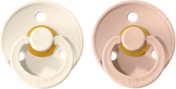 Šidítko kulaté Kaučuk 2 ks Bibs Colour Ivory / Blush 18 měsíců + - obrázek 1