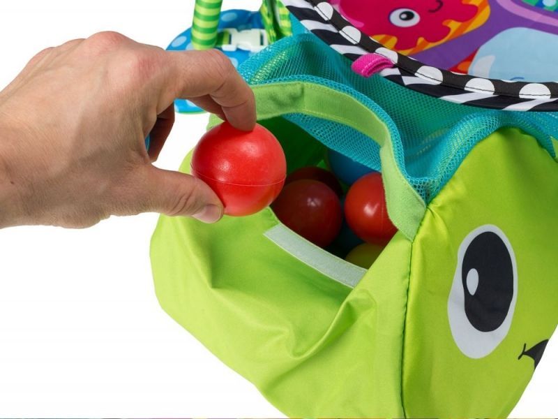 Vzdělávací hrací deka s 30 míčky ECO TOYS - Želvička - obrázek 5