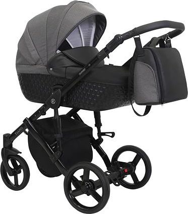 Kočárek Kunert Tiaro 2021 dvojkombinace Černý rám - black/grey - obrázek 1