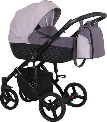 Kočárek Kunert Tiaro 2021 trojkombinace Černý rám - black/violet - obrázek 1