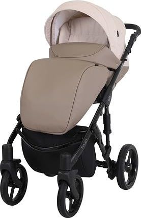 Kočárek Kunert Tiaro 2021 trojkombinace Černý rám - white/beige - obrázek 2