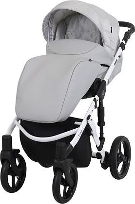 Kočárek Kunert Tiaro 2021 dvojkombinace Bílý rám - black/light grey - obrázek 2