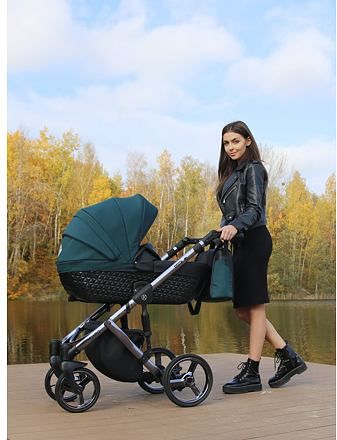 Kočárek Kunert Tiaro 2021 dvojkombinace Bílý rám - black/light grey - obrázek 16