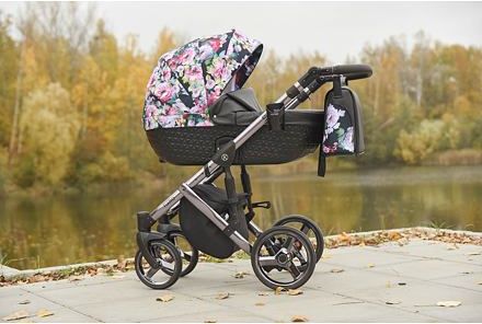 Kočárek Kunert Tiaro 2021 dvojkombinace Bílý rám - black/light grey - obrázek 18