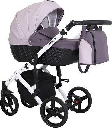 Kočárek Kunert Tiaro 2021 dvojkombinace Bílý rám - black/violet - obrázek 1