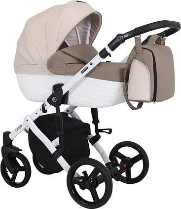 Kočárek Kunert Tiaro 2021 dvojkombinace Bílý rám - white/beige - obrázek 1